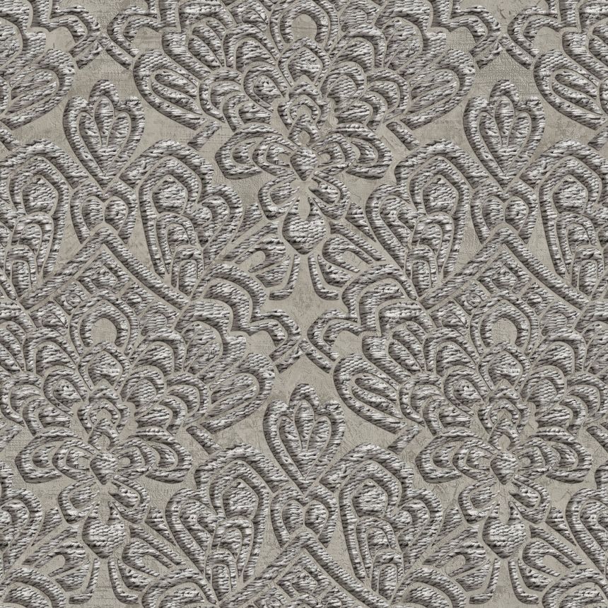 Luxus szürke barokk vlies tapéta, Z18935, Trussardi 7, Zambaiti Parati