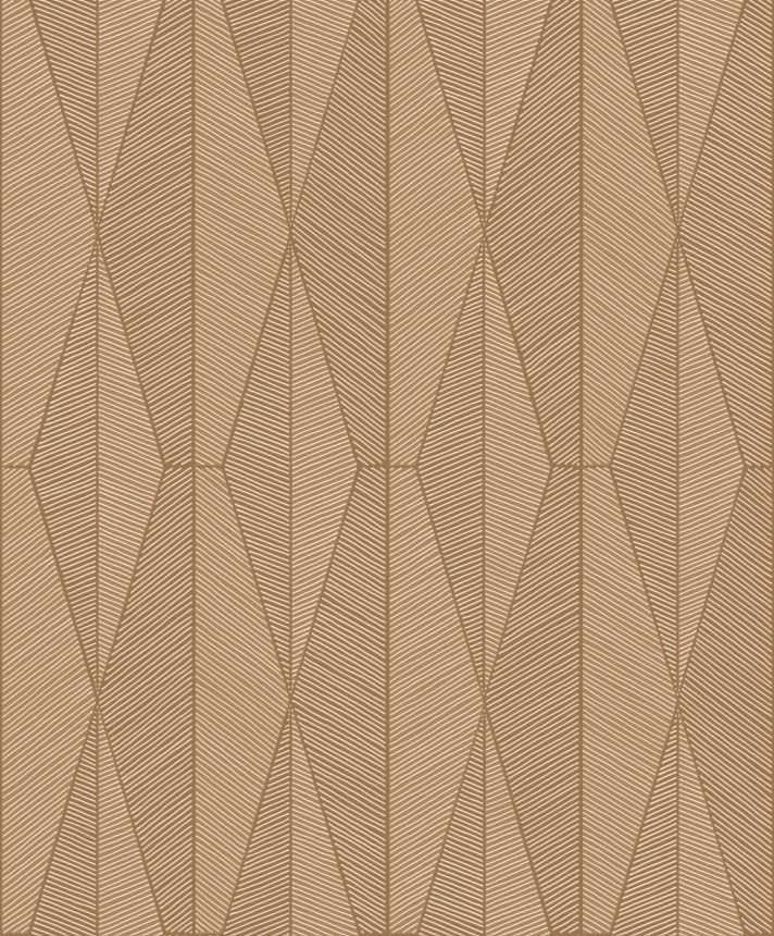 Barna vlies tapéta, geometrikus mintával, YSA304, Mysa, Khroma by Masuree