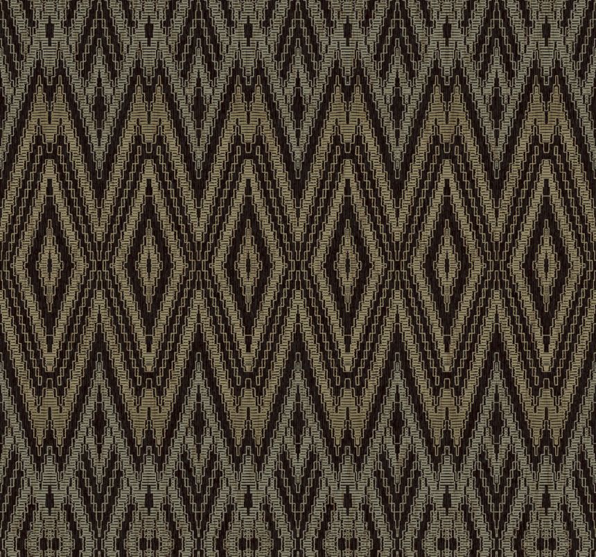 Fekete-barna geometrikus vlies tapéta, EV3912, Candice Olson Casual Elegance, York