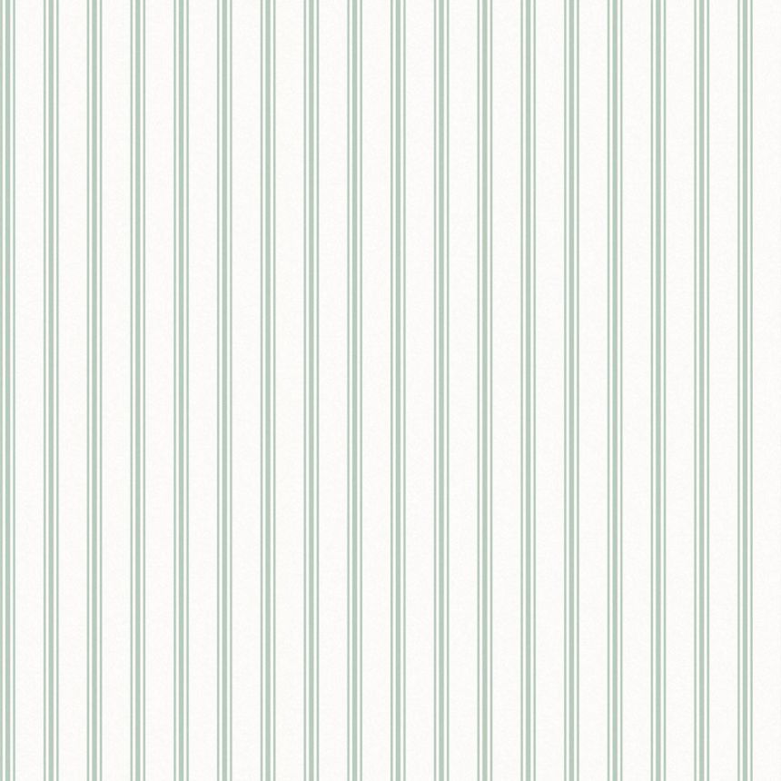 Fehér-zöld csíkos polár tapéta, 118483, Laura Ashley 3