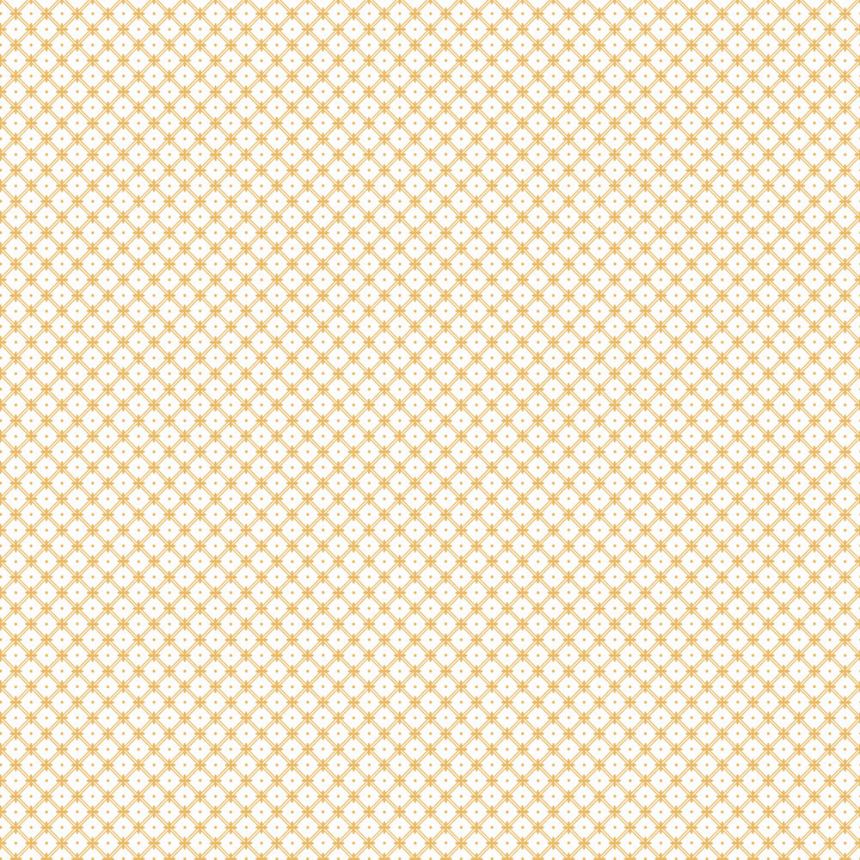 Fehér-sárga rácsos gyapjú tapéta, 119849, Laura Ashley 3