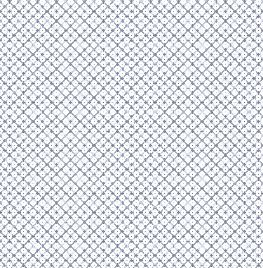 Fehér-kék rácsos gyapjú tapéta, 120135, Laura Ashley 3