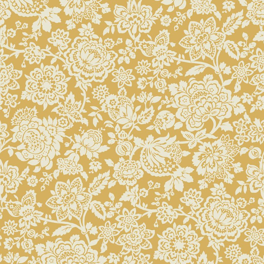 Okker-fehér polár virágos tapéta, 121072, Laura Ashley 3