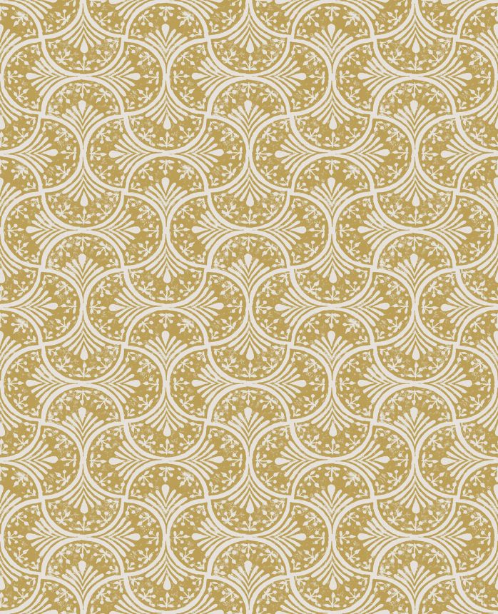 Okker-fehér vlies geometrikus tapéta, 120638, Retreat, Graham&Brown Premium
