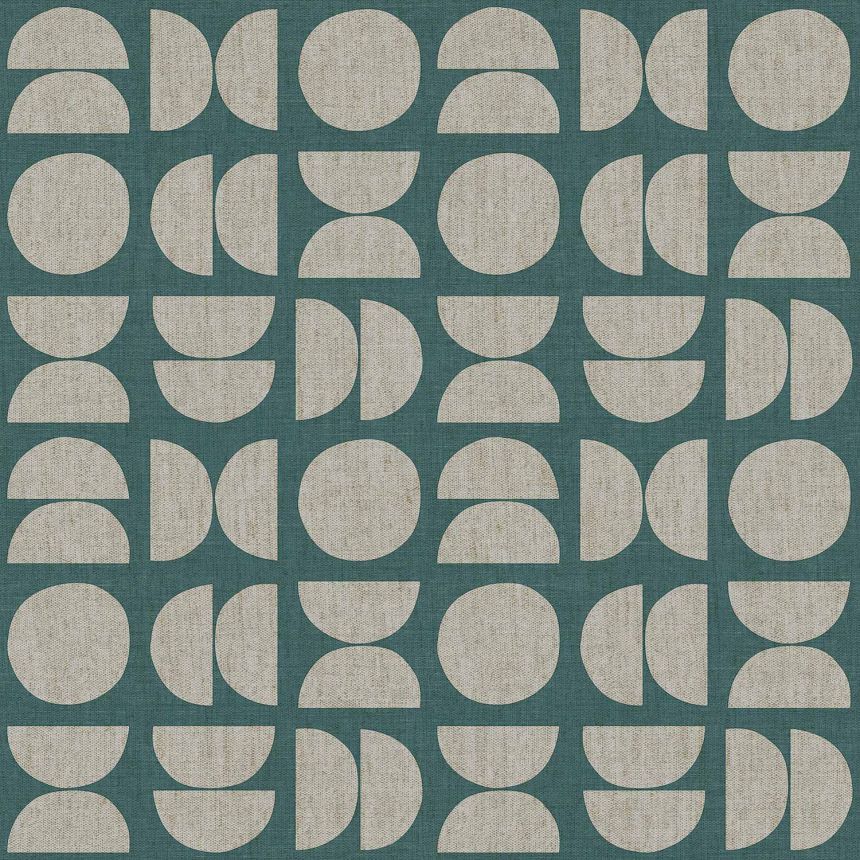 Türkiz vlies tapéta, geometrikus minta, 30155, Energie, Cristiana Masi by Parato