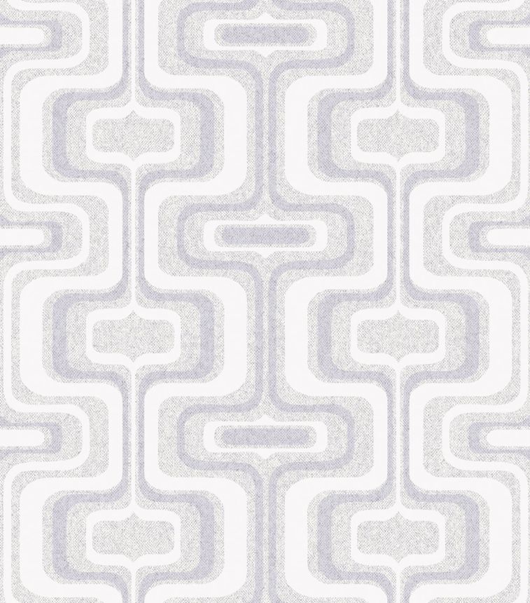 Szürke-ezüst geometrikus vlies retro tapéta, Z77522, Savana, Zambaiti Parati