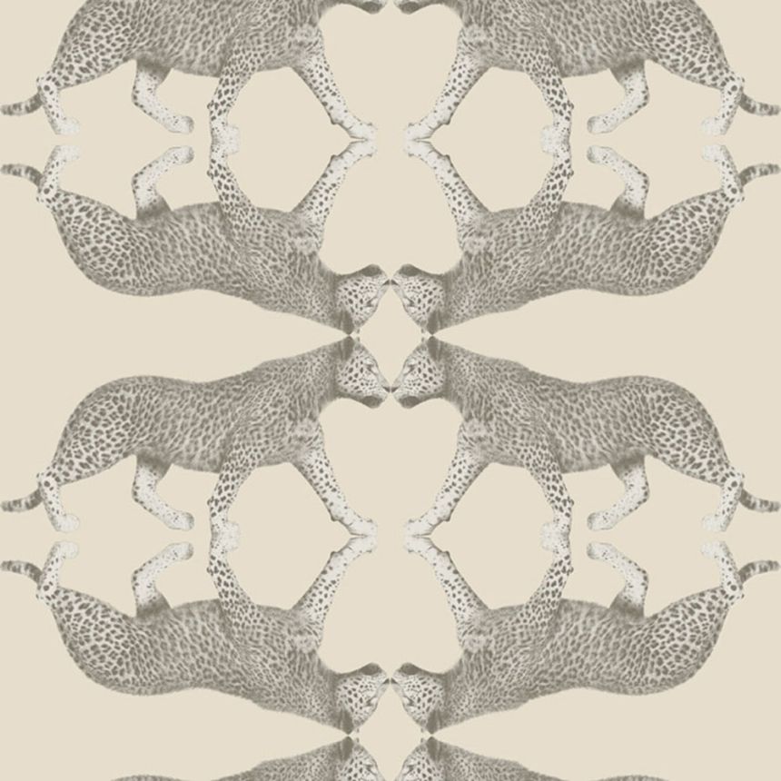 Vlies tapéta, krém-ezüst, leopárd, NHW1032, Perla, Decoprint
