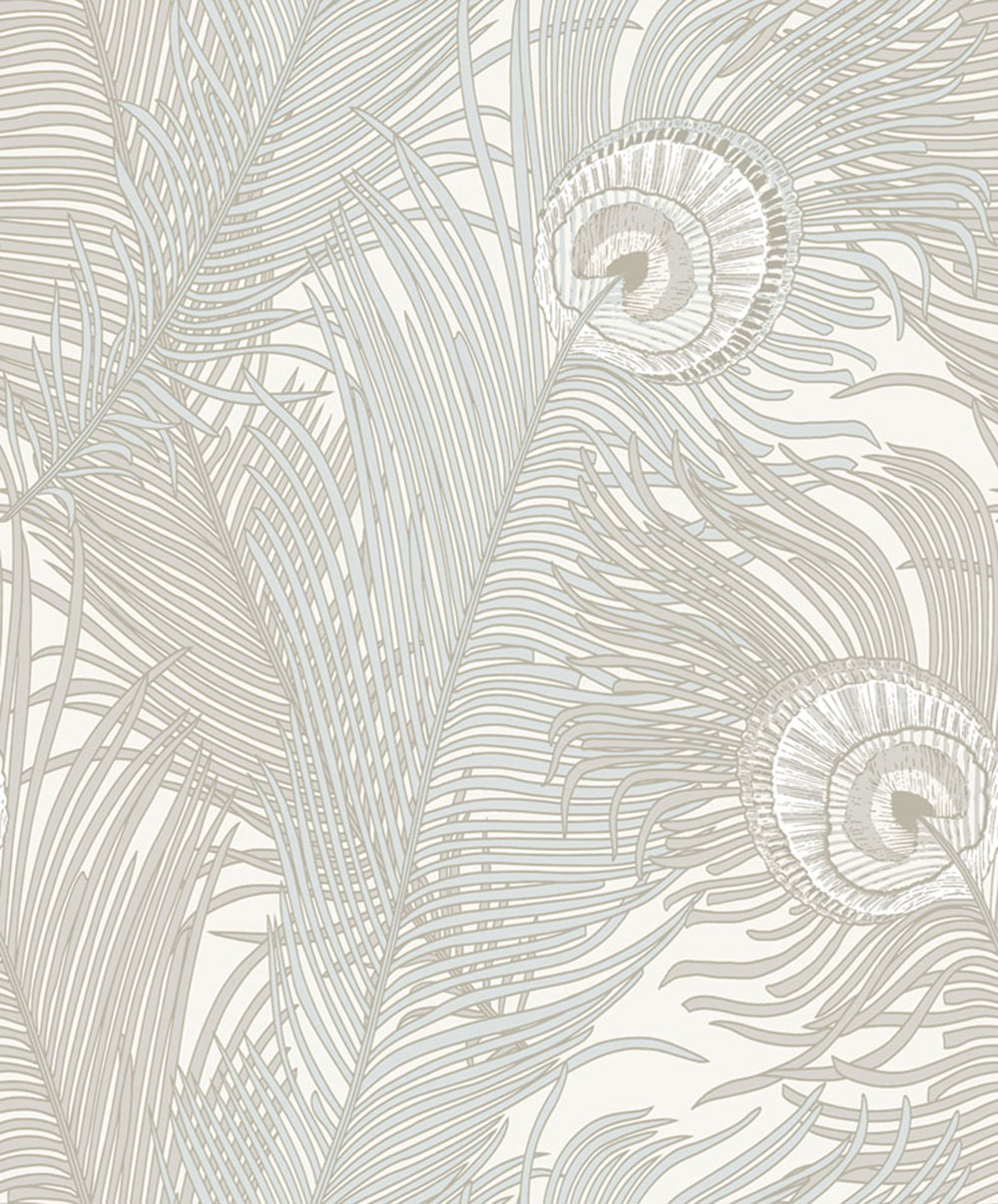 Vlies tapéta, krém, pávatollak, NHW1044, Perla, Decoprint