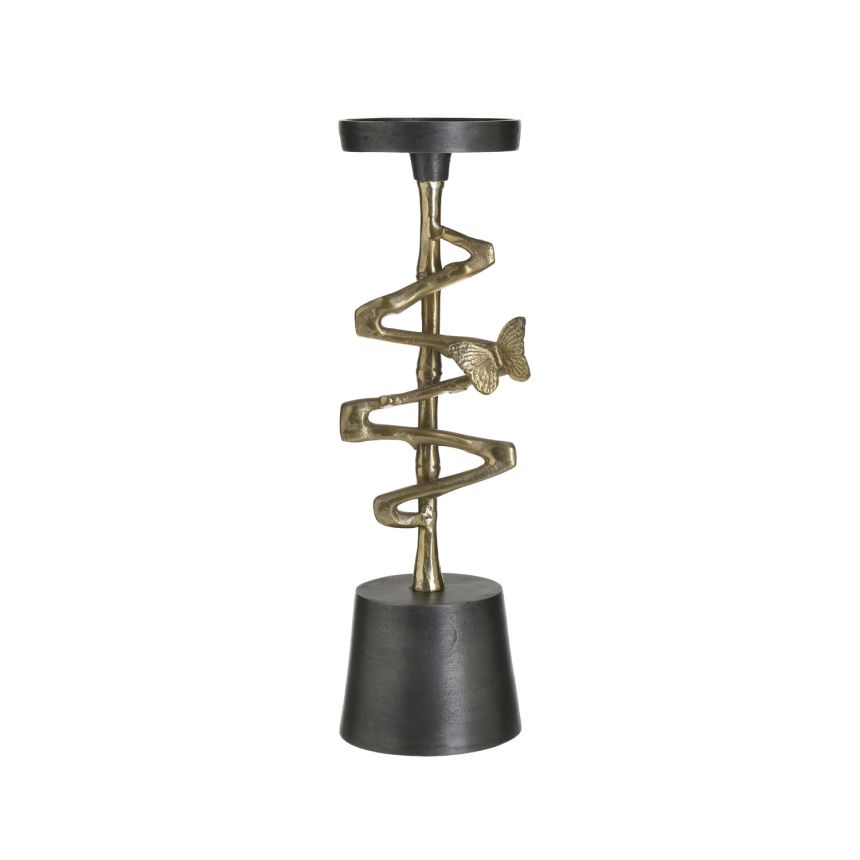 Gyertyatartó pillangóval, 3-70-579-0098, 43cm, InArt