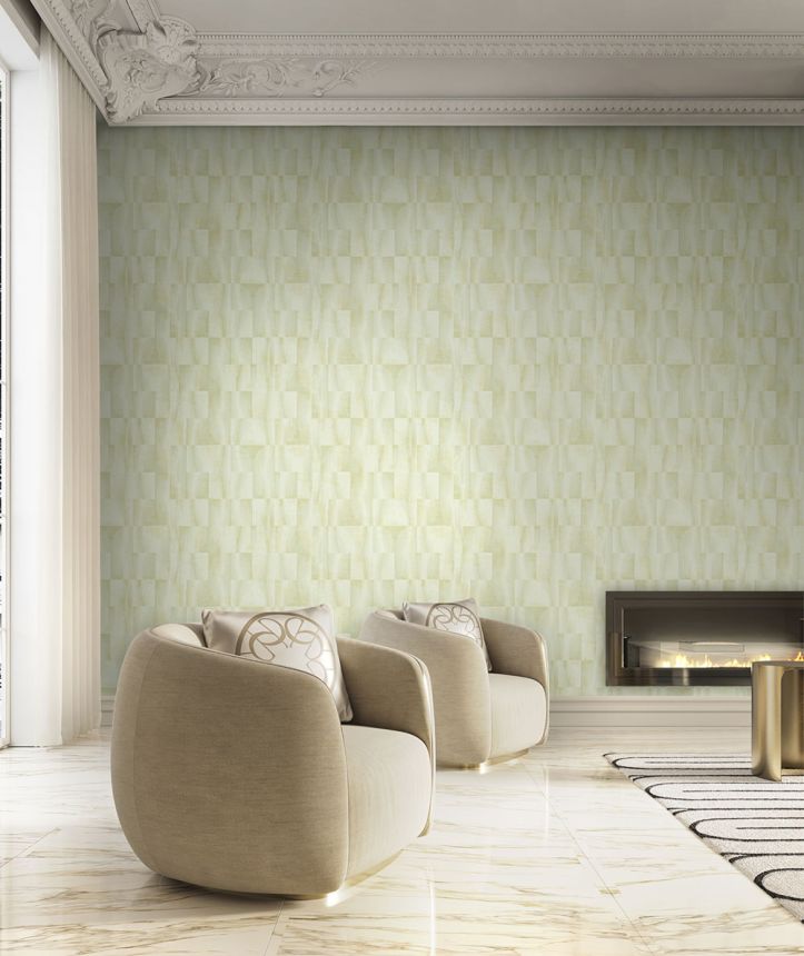 Luxus zöld geometrikus vlies tapéta, Z34937, Elie Saab 2