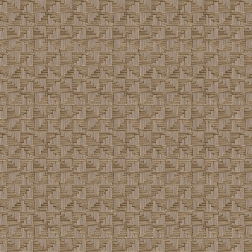 Barna vlies geometrikus retro tapéta, 333658, Revive, Eijffinger