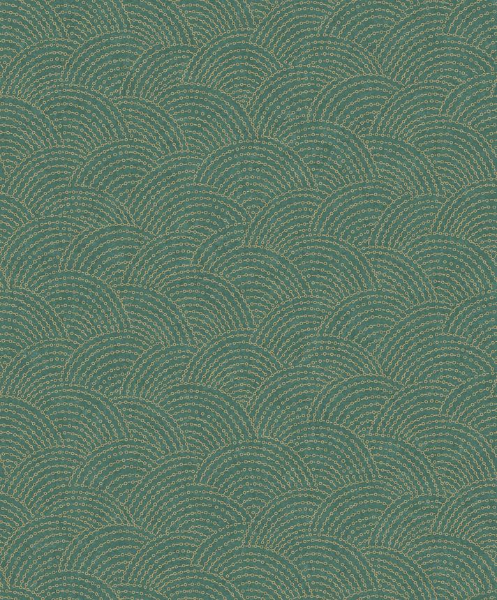 Zöld-arany geometrikus vlies tapéta BZ3306, Belize, Grandeco