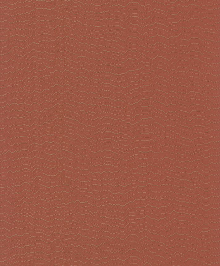 Téglavörös vlies tapéta, hullámok, BZ3409, Belize, Grandeco