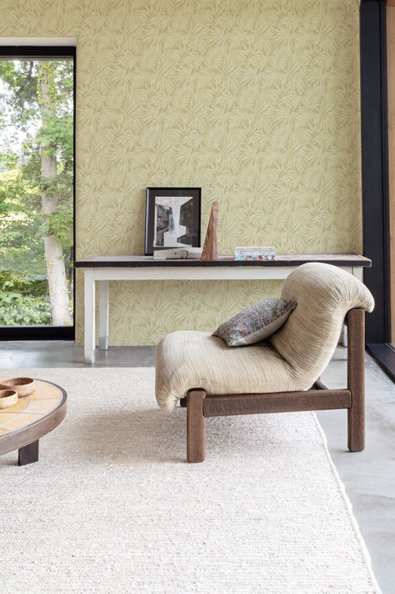 Vlies tapéta, okker, levelek, PH3412, Perfect Harmony, Grandeco