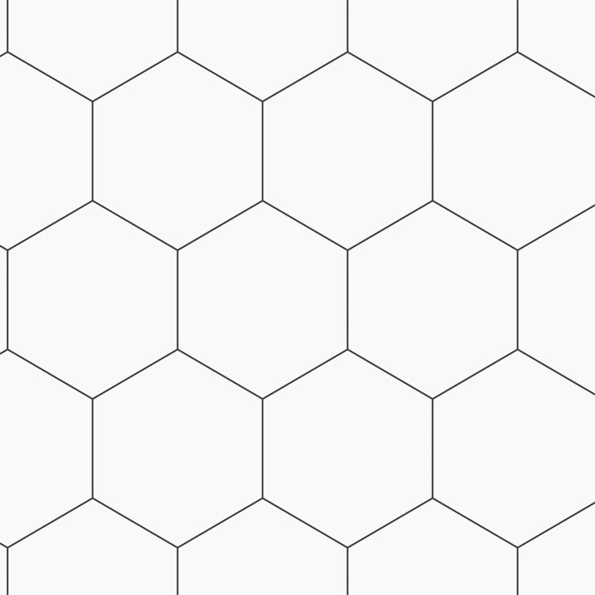 Geometrikus vlies tapéta, fehé-fekete, 139311, Bloom, Esta Home