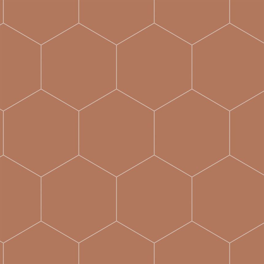 Geometrikus vlies tapéta, barna, 139376 Bloom, Esta Home