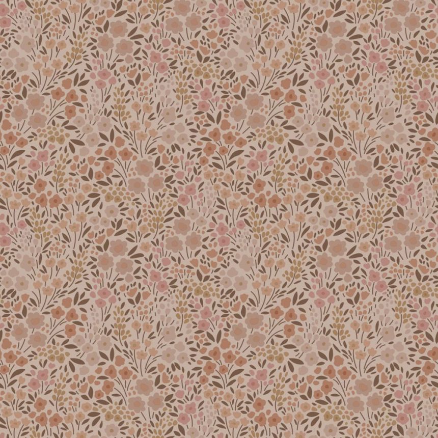 Virágos vlies tapéta, rózsaszín, 139700, Bloom, Esta Home