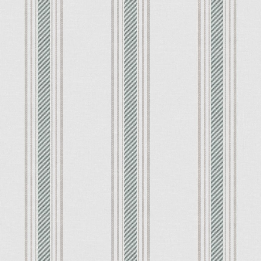Vlies tapéta, zöld, csíkos,  9810-4, Essential Stripes, ICH Wallcoverings