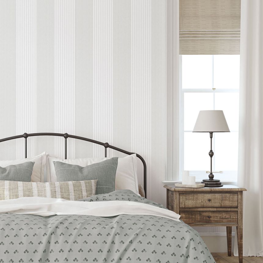 Vlies tapéta, szürke, csíkos,  9811-3, Essential Stripes, ICH Wallcoverings