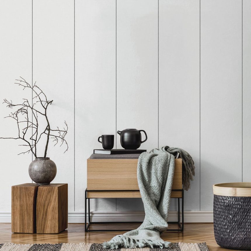 Vlies tapéta, fekete, csíkos,  9812-3, Essential Stripes, ICH Wallcoverings
