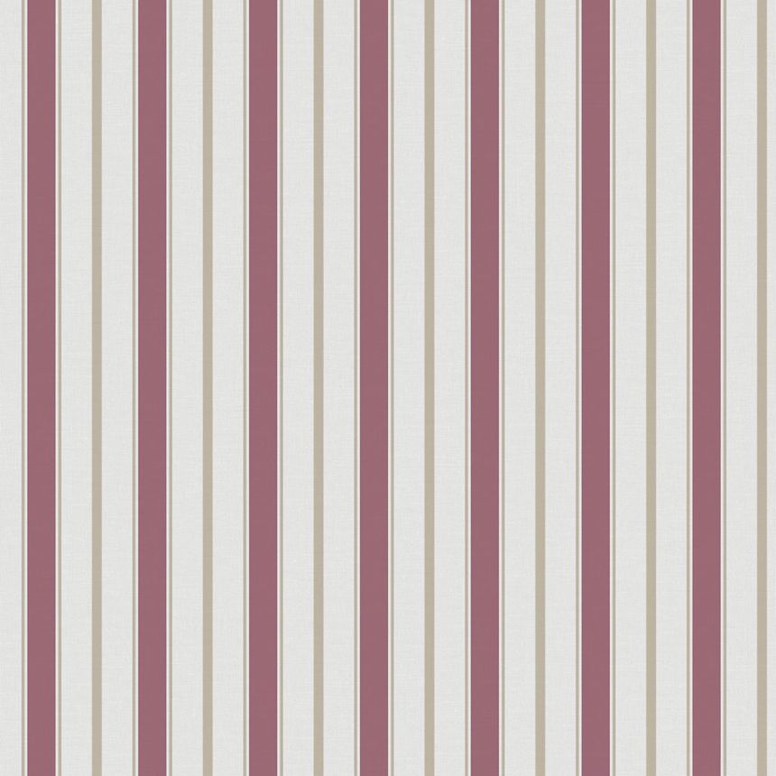 Vlies tapéta, vörös-bézs, csíkos,  9816-6, Essential Stripes, ICH Wallcoverings