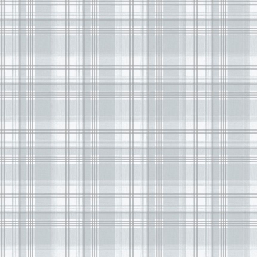 Vlies tapéta, kék-szürke, kocka,  9819-6, Essential Stripes, ICH Wallcoverings