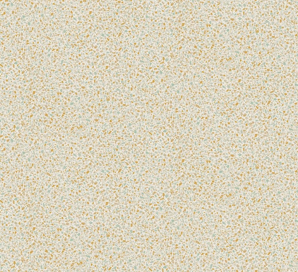 Vlies tapéta, zöld-barna, kő, terrazzo, ROC003, Rock, Masureel