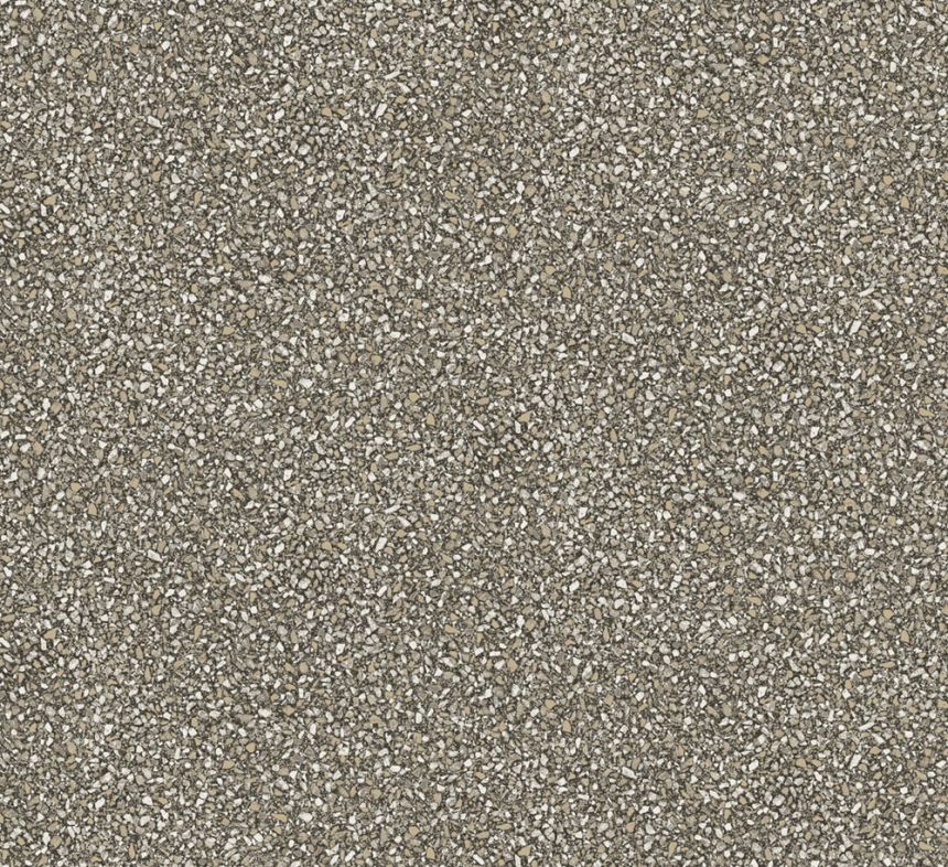 Vlies tapéta, szürke-barna, kő, terrazzo, ROC009, Rock, Masureel