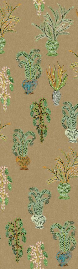 Vlies poszter tapéta, khaki, virágok, DGJOY1021-260, Joy, Masureel