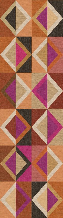 Geometrikus vlies poszter tapéta, barna-lila, DGJOY4042-300, Joy, Masureel