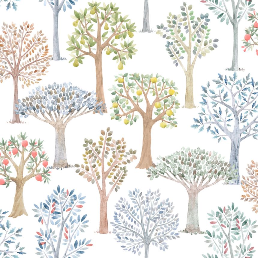 Gyerek vlies tapéta fákkal, 975-2, Mika,  ICH Wallcoverings