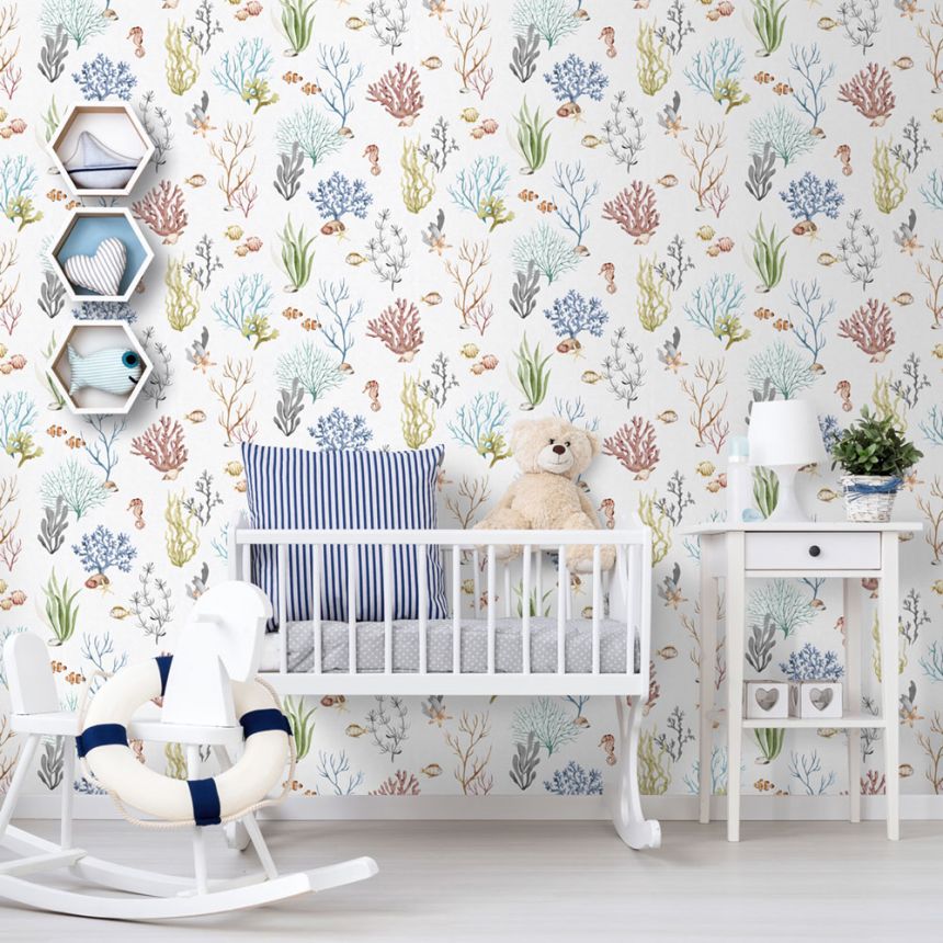 Gyerek vlies tapéta, víz alatti világ, 977-1, Mika,  ICH Wallcoverings