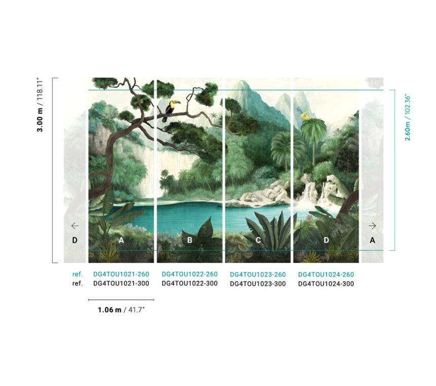 Vlies fotótapéta, természet, táj, DG4TOU1021-260, Wall Designs IV, Khroma by Masureel