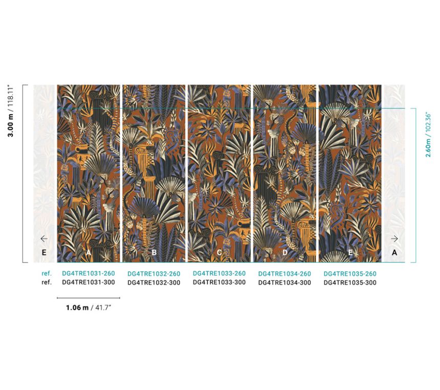 Vlies fotótapéta, DG4TRE1033-300, Wall Designs IV, Khroma by Masureel