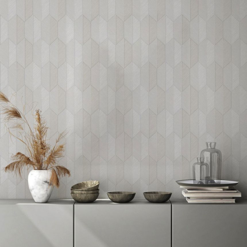 Geometrikus vlies tapéta, szürke, 1501-2, Vera, AdaWall