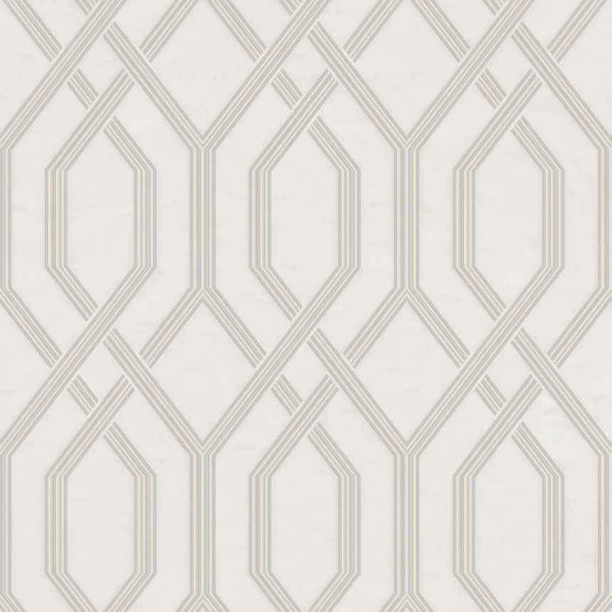 Geometrikus vlies tapéta, krém, 1502-1, Vera, AdaWall