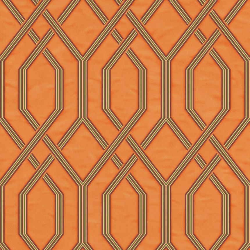 Geometrikus vlies tapéta, narancssárga, 1502-4, Vera, AdaWall