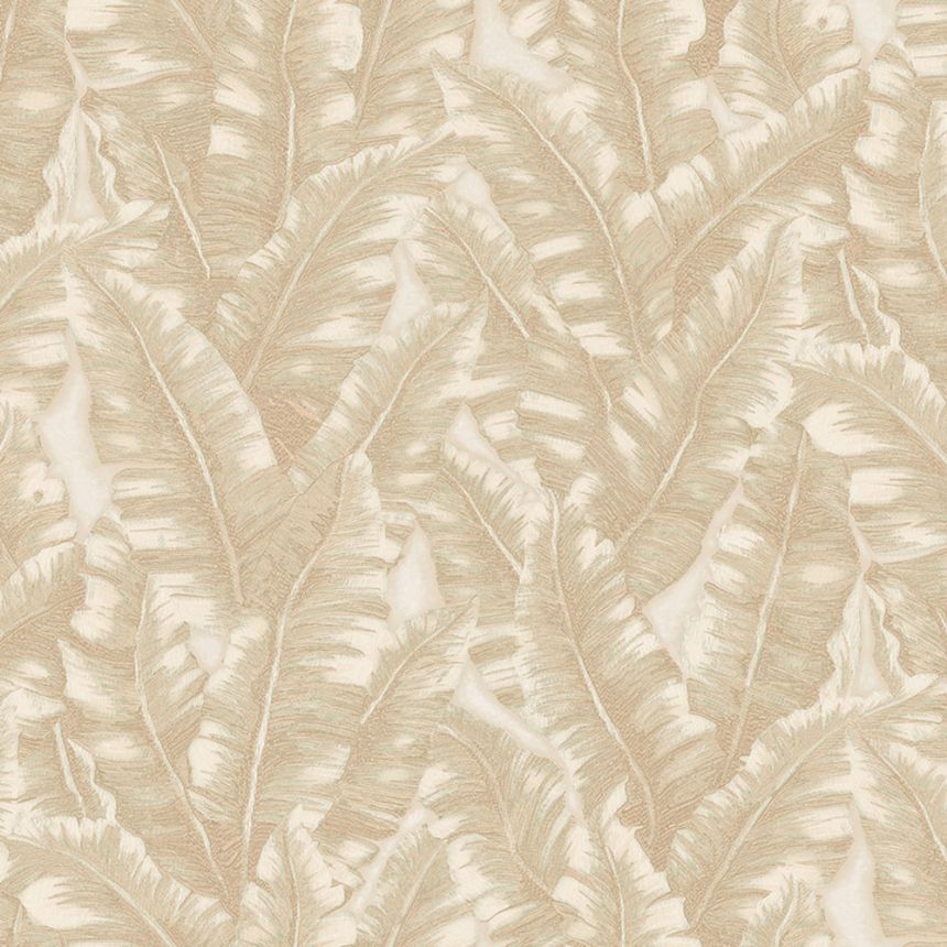 Vlies tapéta, bézs, levelek, 1507-2, Vera, AdaWall