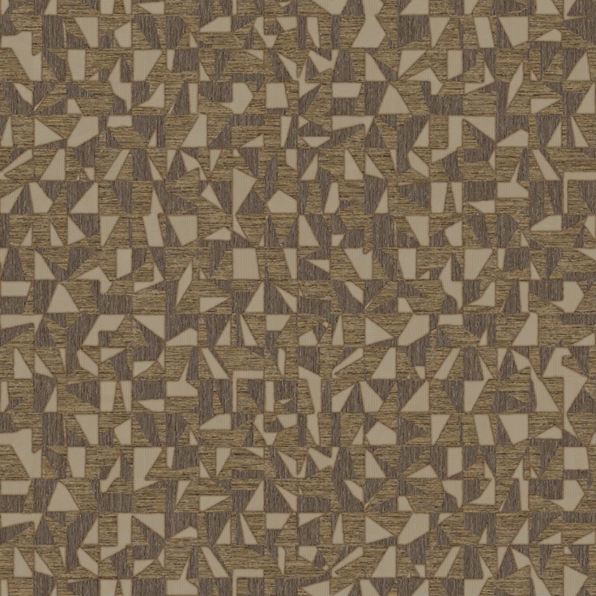 Geometrikus vlies tapéta, barna-arany, 1512-5, Vera, AdaWall