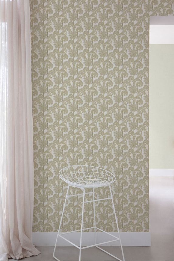Arany-krém vlies tapéta, természet, fák, A71301, Arcadia, Grandeco