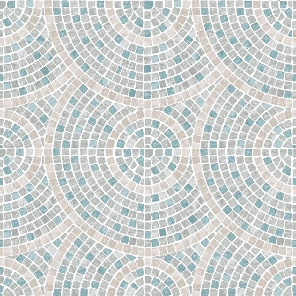 Vlies tapéta, szürke-türkiz, mozaik, M76301, Artifice, Ugépa