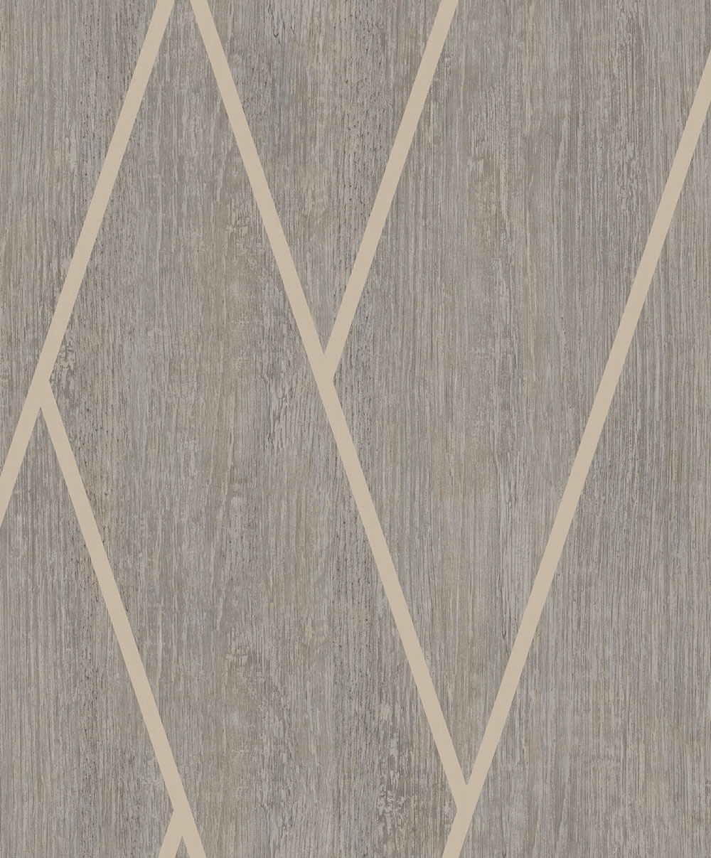 Geometrikus vlies tapéta, szürke-barna, fa, M75718, Brut, Ugépa