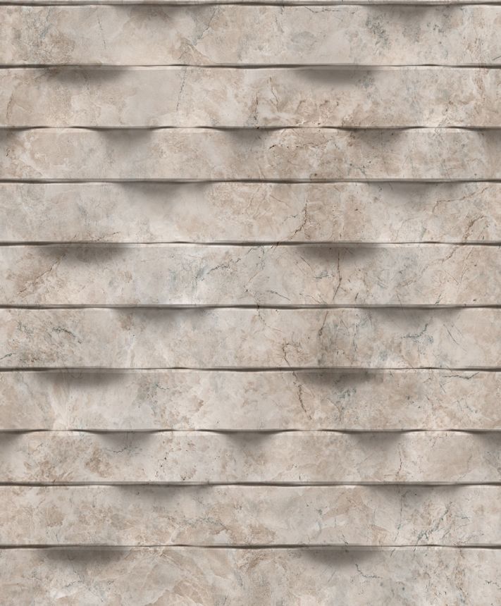 Vlies tapéta, barna-szürke, 3D márvány csempézés, M79998D, Brut, Ugépa