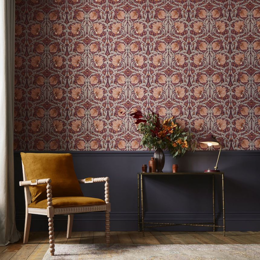 Vlies tapéta, lila, virágok, 124239, William Morris At Home