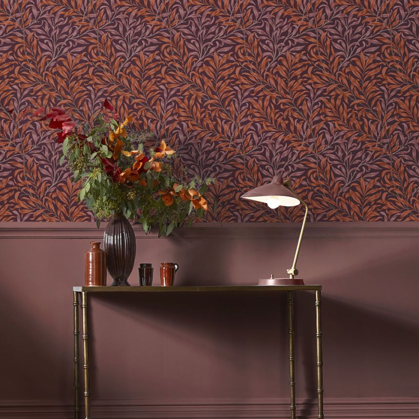 Vlies tapéta, lila, gallyak, 124243, William Morris At Home