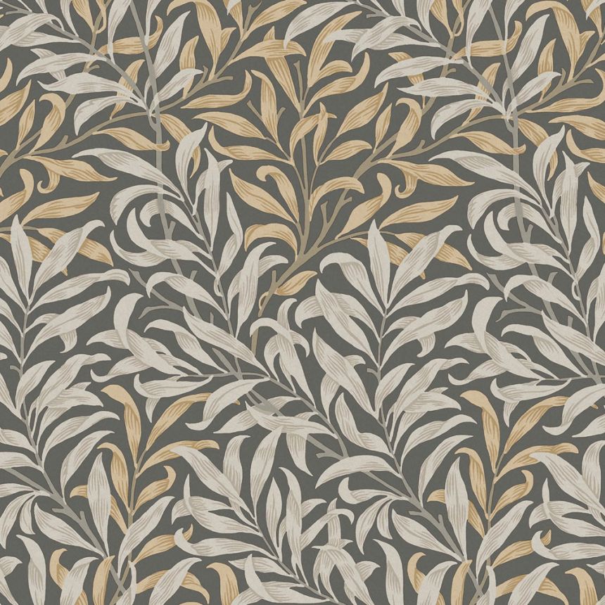 Vlies tapéta, szürke-bézs, gallyak, 124244, William Morris At Home