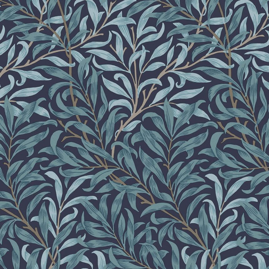 Vlies tapéta, kék, gallyak, 124246, William Morris At Home