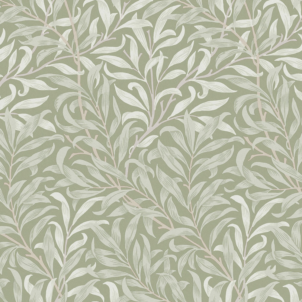 Vlies tapéta, zöld, gallyak, 124248, William Morris At Home