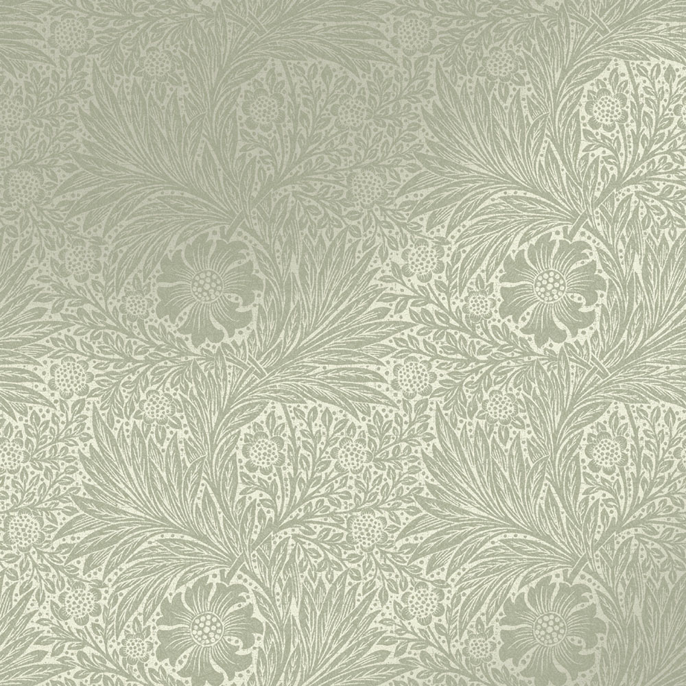 Vlies tapéta, zöld, virágok, levelek, 124256, William Morris At Home