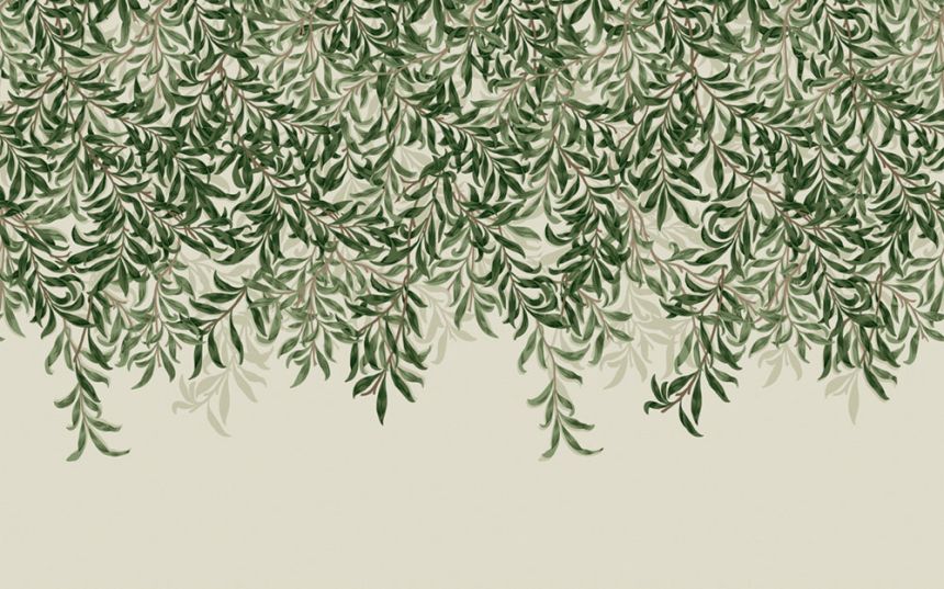 Vlies poszter tapéta, zöld, gallyak, levelek, 125364, William Morris At Home
